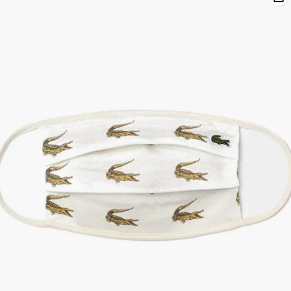 2 - Lacoste Cotton Piqué Face Masks, Sealed - Picture 2 of 5